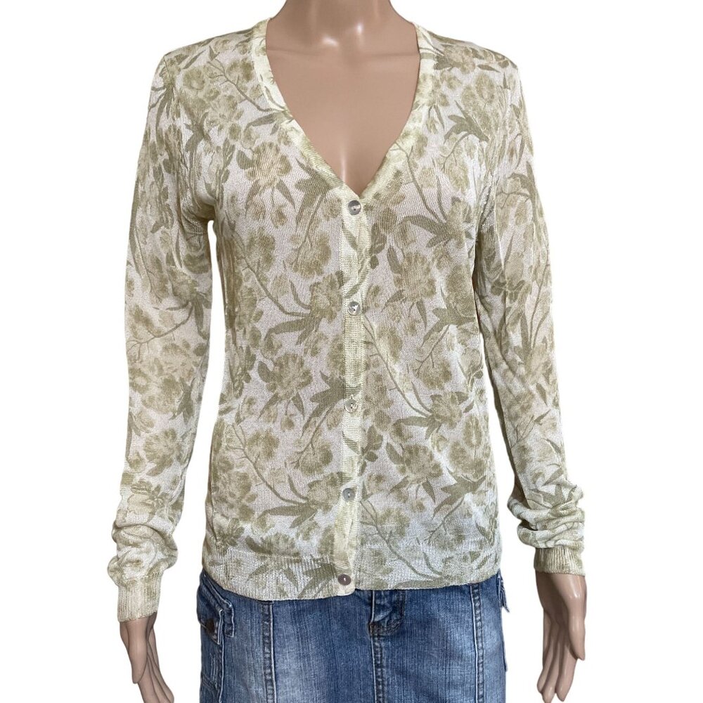 Classiques Entier Rayon Floral Cardigan Size Small